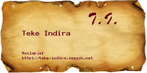 Teke Indira névjegykártya